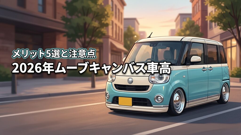 ムーブキャンバスの車高は何cm？ローダウンのメリット5選と注意点をチェック