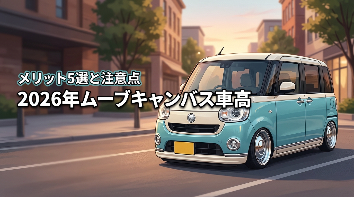 ムーブキャンバスの車高は何cm？ローダウンのメリット5選と注意点をチェック