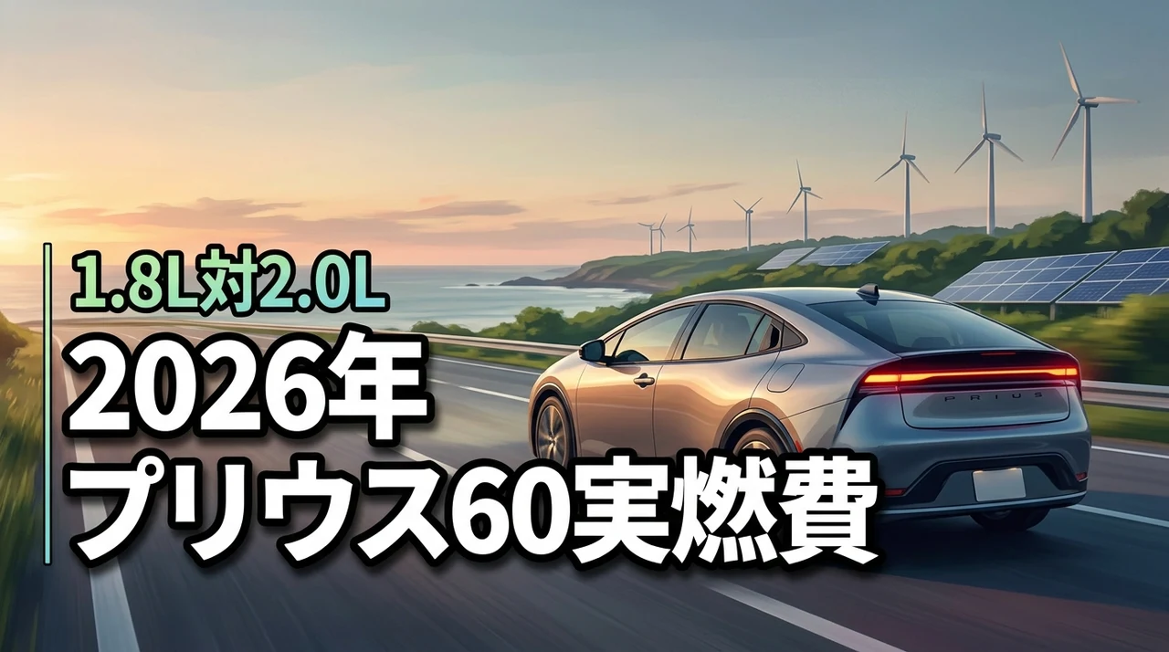 プリウス60の燃費をグレード別に比較！1.8Lと2.0Lの実燃費の差を公開
