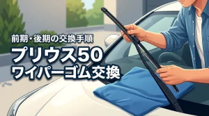 プリウス50のワイパーゴム交換方法は？前期・後期の違いや失敗しない手順を伝授