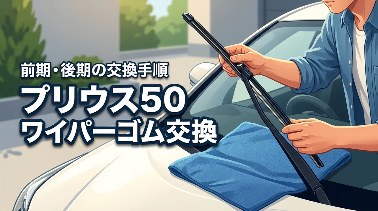 プリウス50のワイパーゴム交換方法は？前期・後期の違いや失敗しない手順を伝授