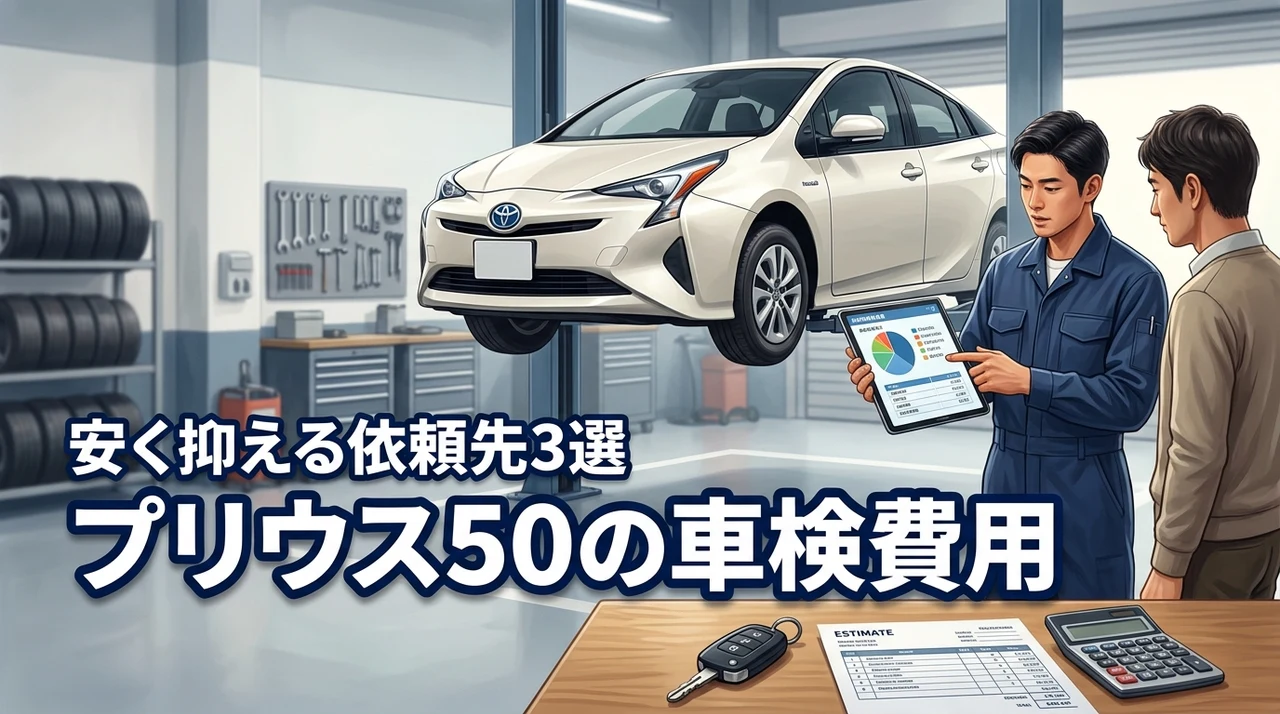 プリウス50の車検費用はいくら？相場と内訳から安く抑えるおすすめの依頼先3選