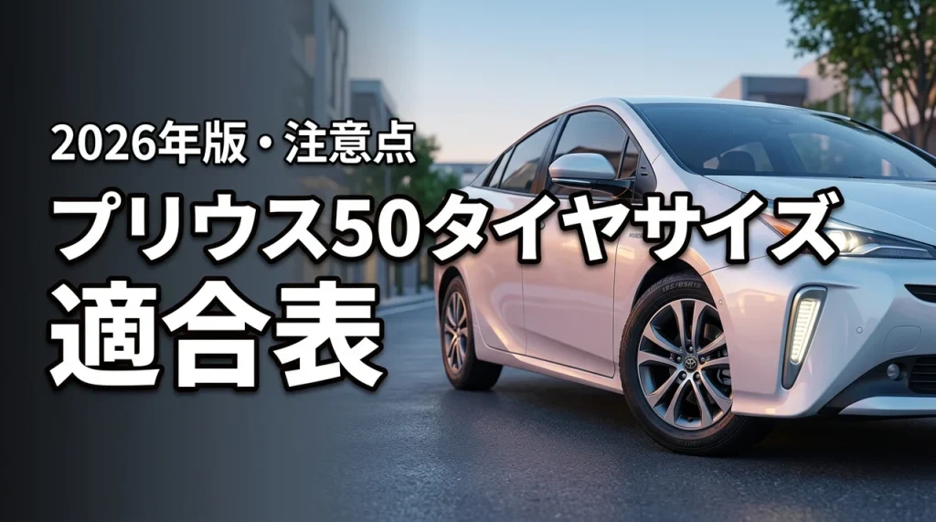 【決定版】プリウス50のタイヤサイズと純正グレードの適合表！交換の注意点も公開