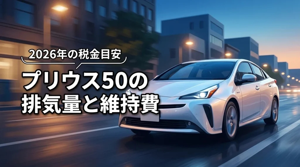 プリウス50の排気量は何cc？自動車税や維持費の目安と5つのメリット