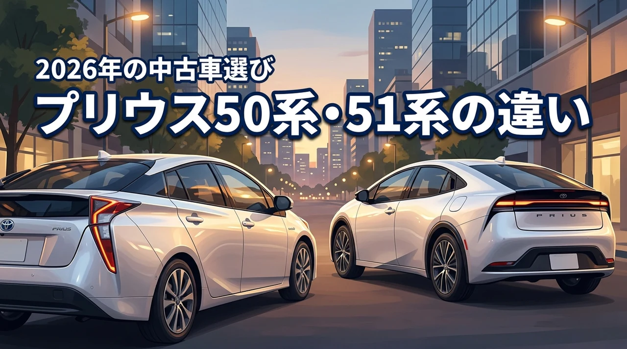 【結論】プリウス50と51の違いはここ！中古車選びで後悔しないための全知識