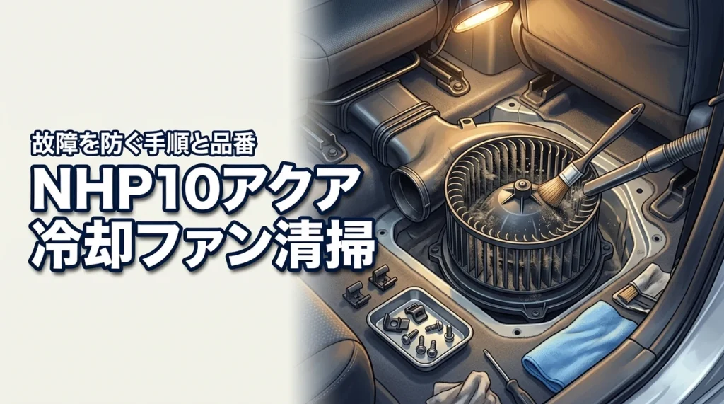 故障を防ぐNHP10アクアのバッテリー冷却ファン清掃！手順や純正品番まで紹介