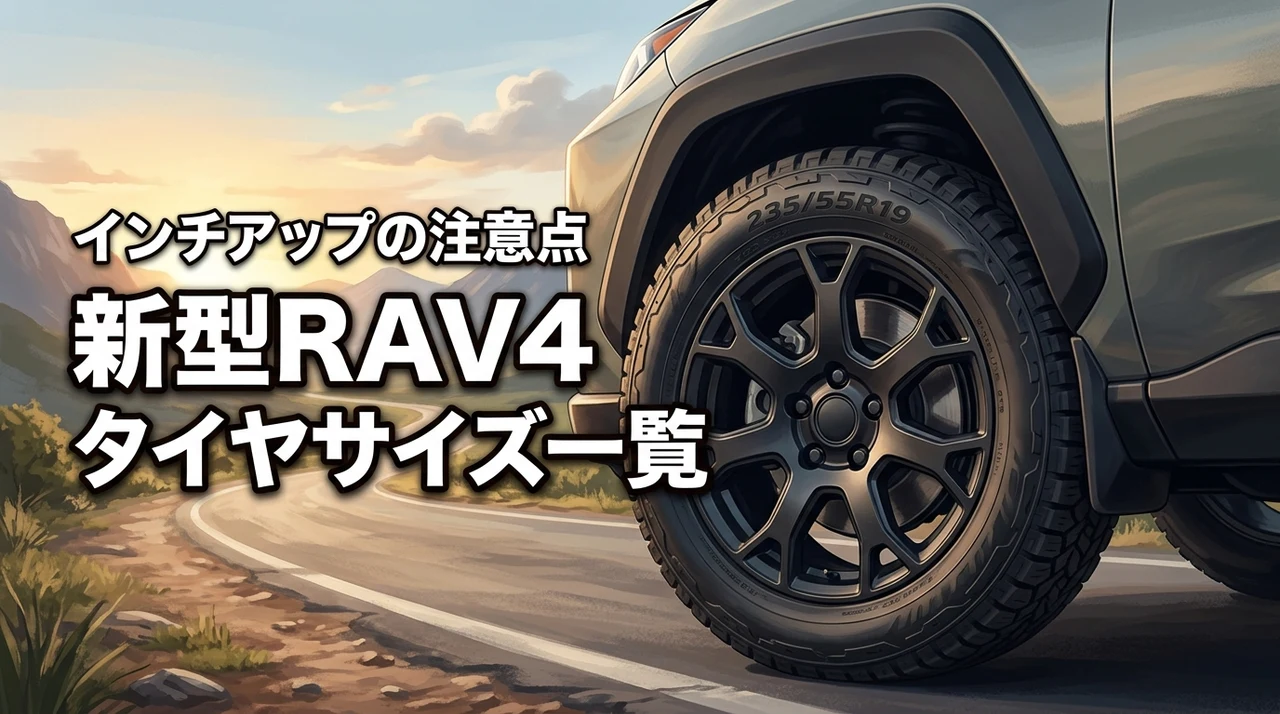 新型rav4のタイヤサイズで困ったら？インチアップの注意点とグレード別一覧表