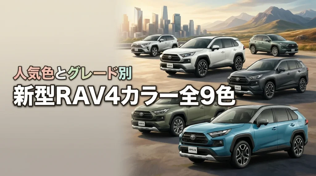 新型rav4のカラーバリエーション全9色！グレード別の違いや人気色を詳しく紹介