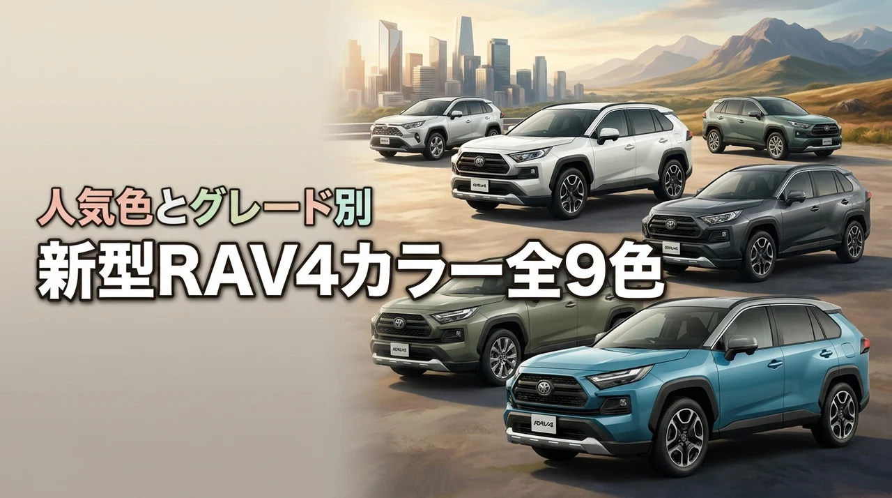 新型rav4のカラーバリエーション全9色！グレード別の違いや人気色を詳しく紹介