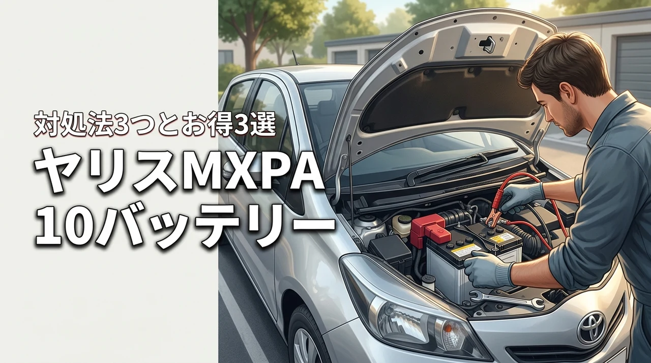 ヤリスMXPA10のバッテリー交換上がりへの対処法3つとお得なバッテリー3選