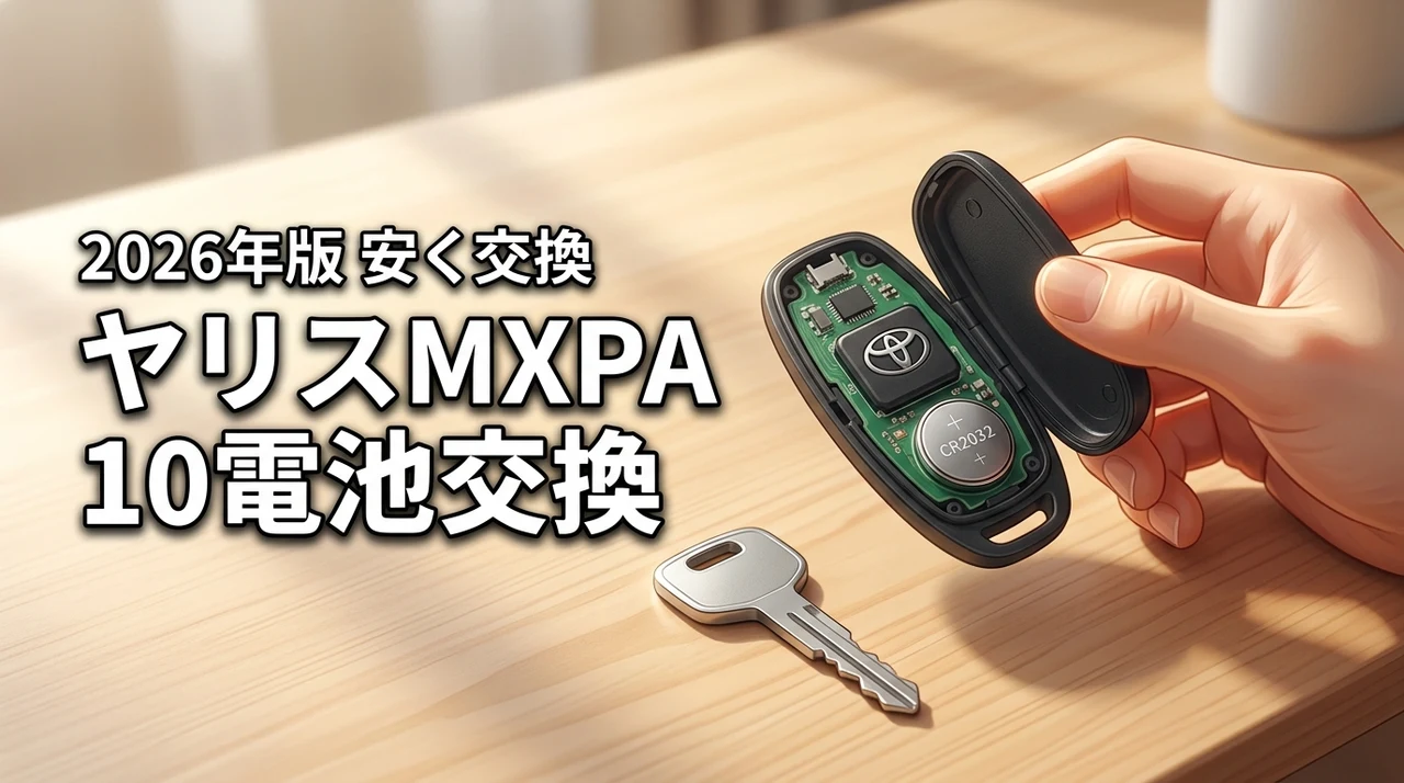 【重要】ヤリスMXPA10のスマートキー電池交換！適合型番や自分で安くする方法