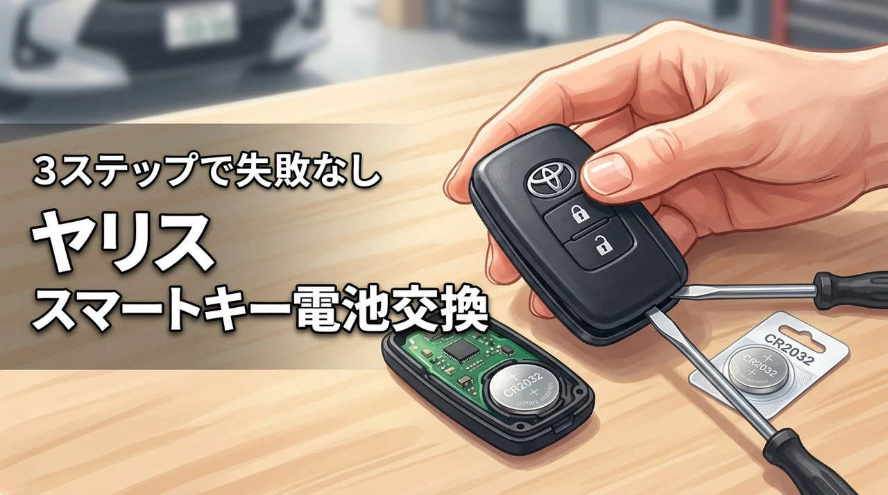 ヤリスMXPH10のスマートキー電池交換を3ステップで！初心者でも失敗しないコツ