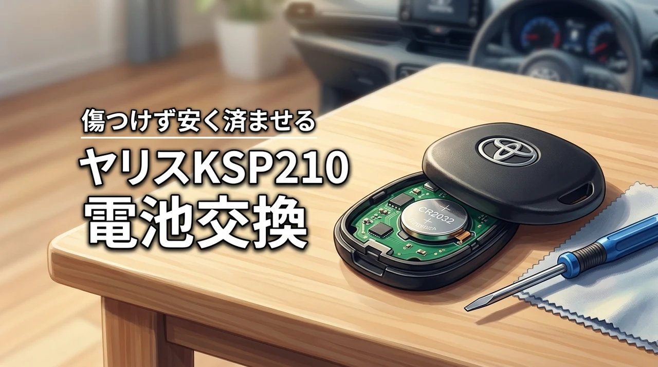ヤリスKSP210のスマートキー電池交換はどうやる？傷つけず安く済ませる全手順