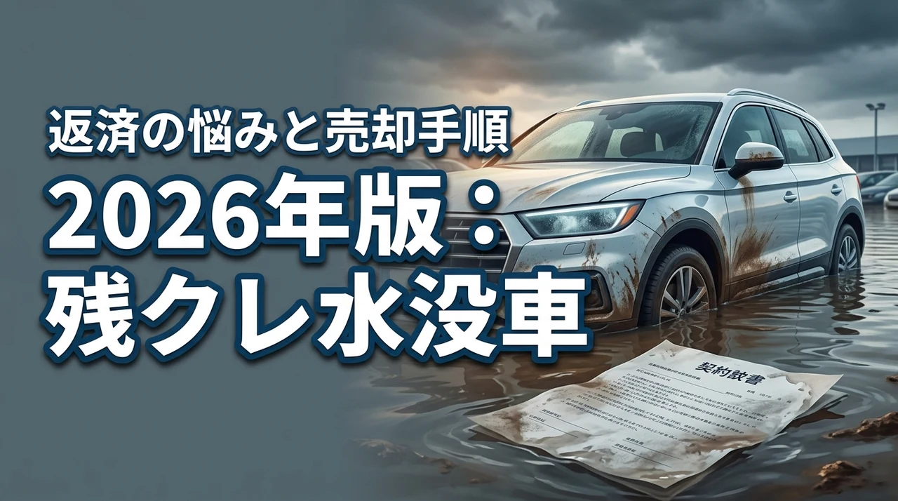 残クレ中の水没車は返済が続く?車両保険が使えない時の対処法と売却手順