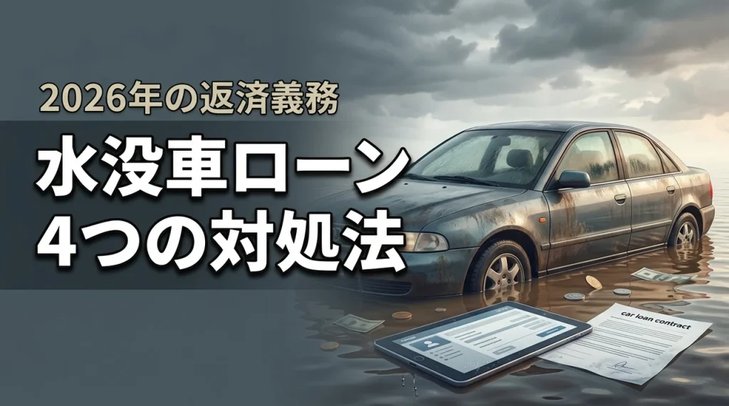 水没車にローンが残ったらどうする？返済義務や二重苦を避ける4つの対処法