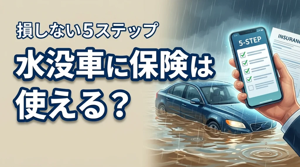 水没車に保険は適用される？損をしない請求5ステップと等級への影響を詳しく解説