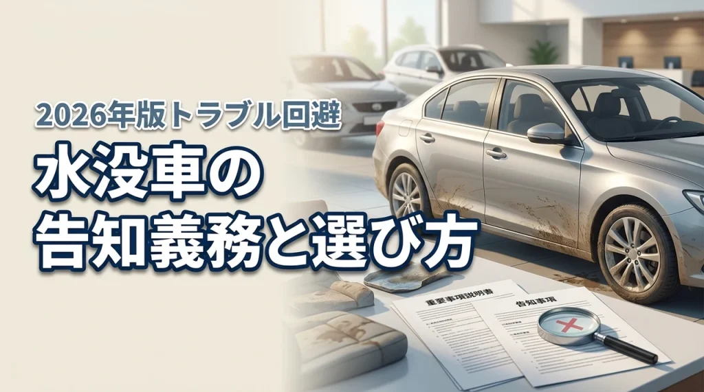 水没車の告知義務がない場合は？トラブルを防ぐ中古車選びとキャンセルの手順