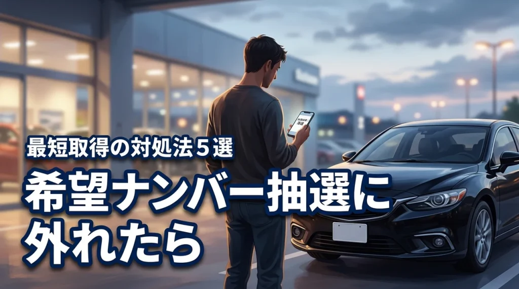 希望ナンバーの抽選に外れたら納車が遅れる？最短で取得する5つの対処法を紹介