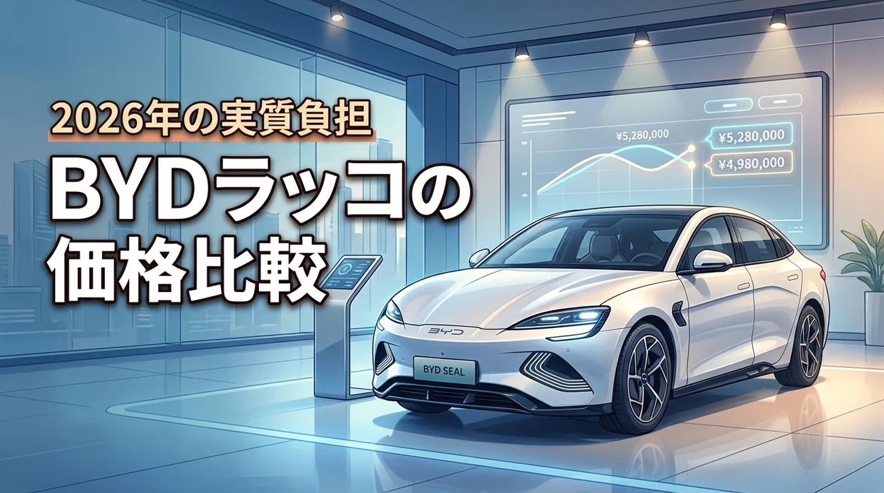 bydラッコの価格が気になる人へ！実質負担額や月々の支払額を分かりやすく比較
